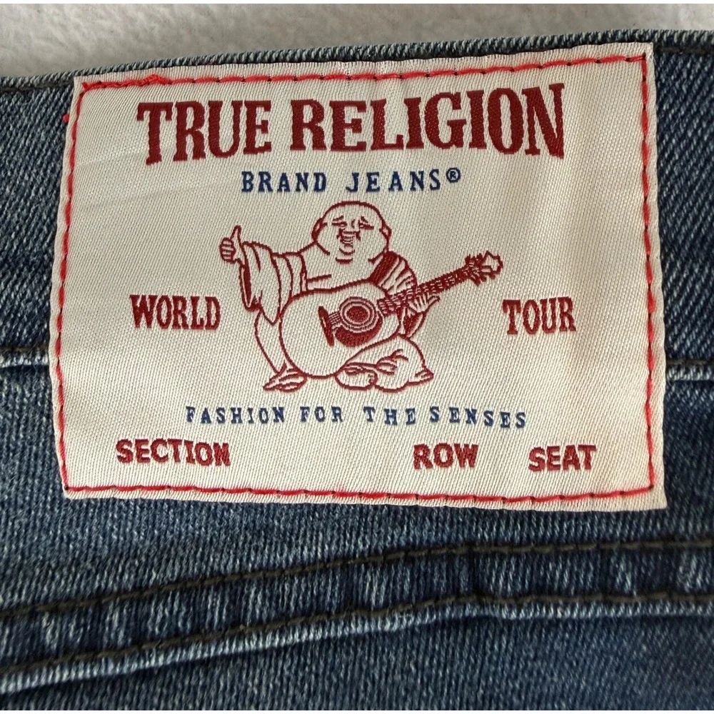 True Religion Geno Relaxed Slim Jeans Mens 36 Blue Medium 36x32 700819